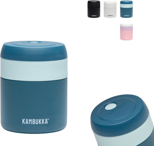 Kambukka bora - lunchbox - 600 ml - voedselcontainer houdt 9 uur warm 100 % lekvrij - lunch beker on the go - deep teal