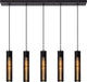 Lucide lionel - hanglamp - 5xe27 - zwart