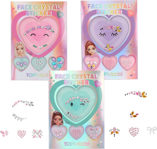 Depesche - topmodel face crystal sticker - beauty and me - 1 set