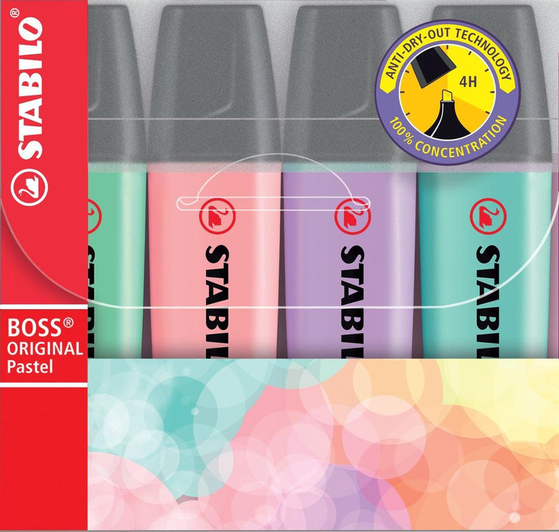 Load image into Gallery viewer, Stabilo boss original pastel - markeerstift - set 4 stuks
