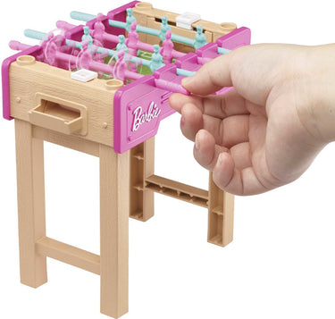 Barbie mini playset voetbaltafel met hondje excl. poppen