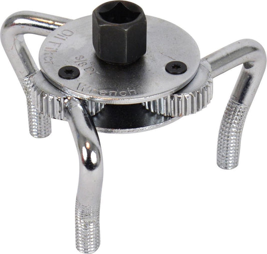 Carpoint oliefiltersleutel 3-potig – 65-110 mm – voor 3 8 ratel – 21 mm dopsleutel – staal – universeel