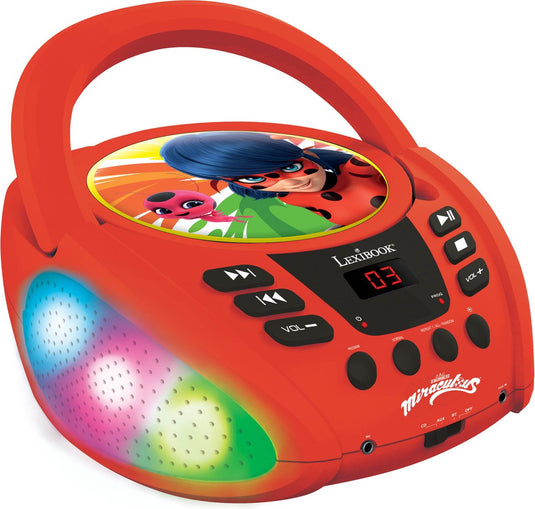 Lexibook miraculous bluetooth cd player met verlichting
