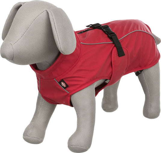 Trixie regenjas hond - vimy - rood - ruglengte 35 cm - s