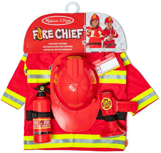 Melissa doug – verkleedset brandweer – inclusief megafoon met geluid