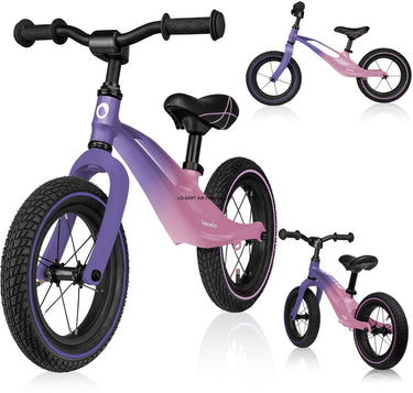 Lionelo bart air - loopfiets - magnesium frame - opblaasbare 12 wielen - verstelbaar stuur en zadel - antislip handvatten - voetensteun - ultra licht (3,8 kg) - tot 30 kg - vanaf 2 jaar - handgreep voor draaggemak - veiligheidsfuncties en71