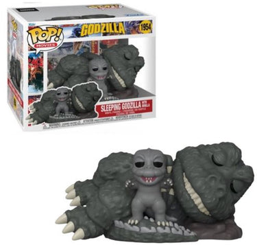 Funko godzilla sleeping godzilla with minilla - (super pop!) vinylfiguur 1954 unisex pop! - neutraal - standard