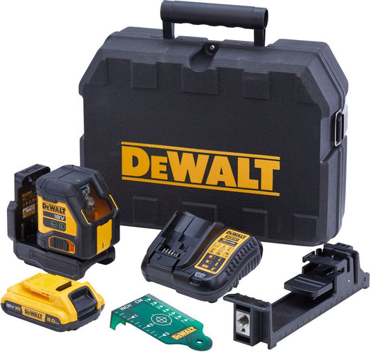 Dewalt dcle34021d1 accu kruislijnlaser groen 18v xr 2.0ah in tstak