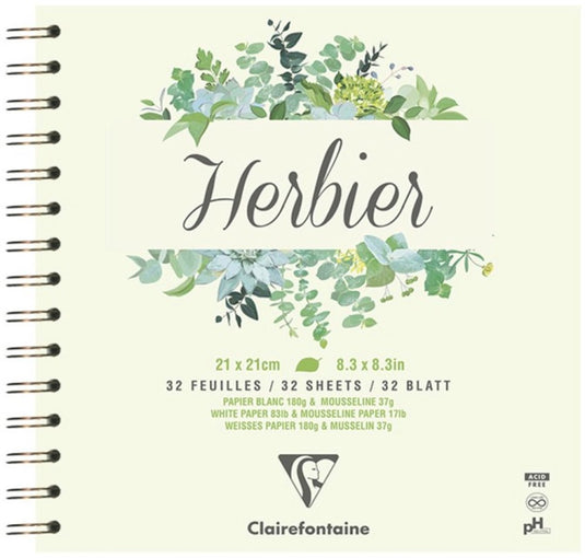 Clairefontaine herbarium ringband schrift - 21x21cm 180g - 32 sheets