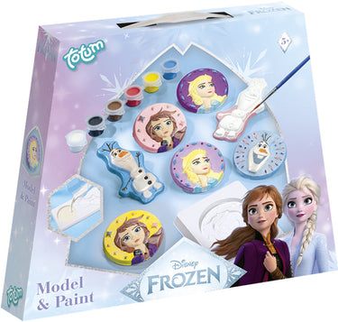 Totum disney frozen gips figuren gieten en beschilderen - creatief speelgoed meisjes vanaf 5 jaar - knutselset met anna en elsa prinsessen model paint cadeau