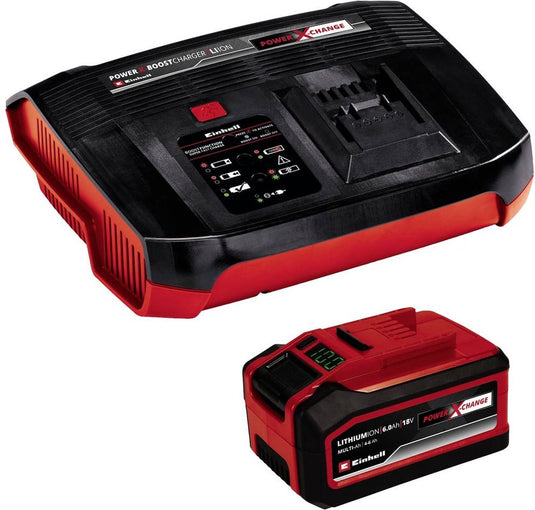 Einhell 18 v 4-6 ah power x-change starter kit - 1x 4-6 ah accu en snellader - universeel voor alle power x-change machines