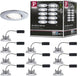 Paulmann led-inbouwlamp calla basisset zwenkbaar ip65 rond 90 mm 30° 10x5,2w 10x460lm 230v dimbaar 4000k chroom mat