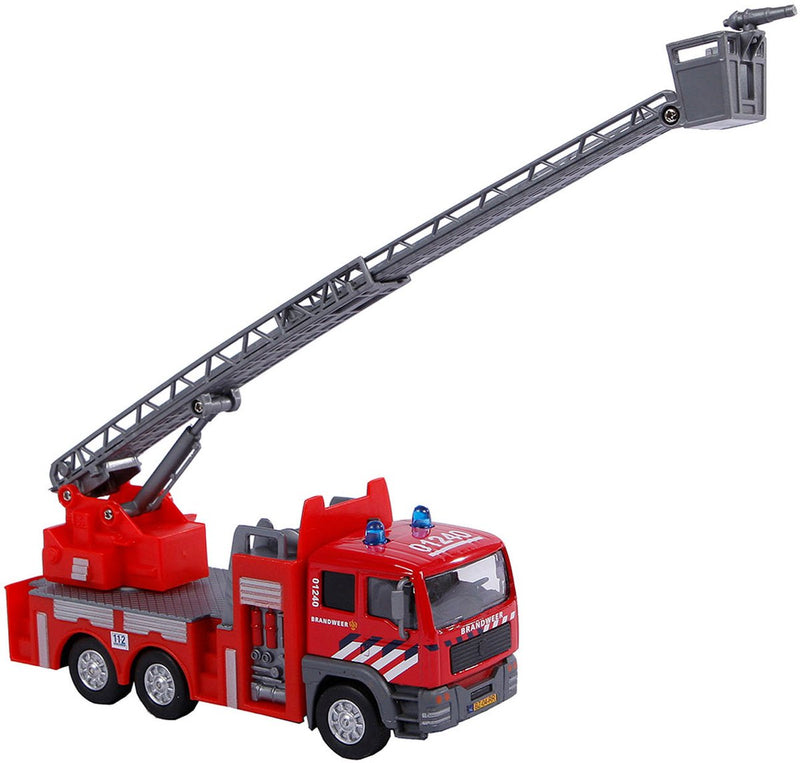 Load image into Gallery viewer, Kids globe die-cast brandweer ladderwagen nl, 16cm
