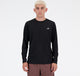 New balance sport essential long sleeve heren sporttrui - black