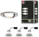 Paulmann led-inbouwlamp 3-step-dim nova coin basisset zwenkbaar rond 84 mm 50° coin 3x6w 3x470lm 230v dimbaar 2700k staal geborsteld