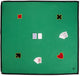 Engelhart kaartkleed – 120 x 120 cm – 100% katoen – met 4 applicaties – wasbaar – speelkleed voor kaartspellen en spelavonden –