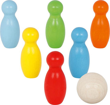 Goki kegelspel, 7-delig, hout, 3+