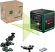 Bosch quigo green - kruislijnlaser - inclusief universele klem mm2 - adapter plaat - batterijen