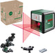 Bosch kruislijnlaser quigo lli (alkaline (2x lr03 aaa), universele klem mm 2 en adapter plaat)