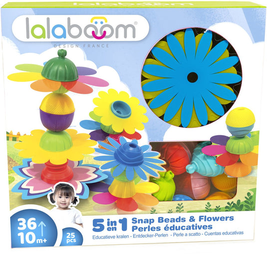 Lalaboom - educatieve kralen en bloemen - 25 stuks