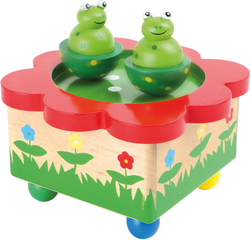 Load image into Gallery viewer, Small foot - houten muziekdoos kikker
