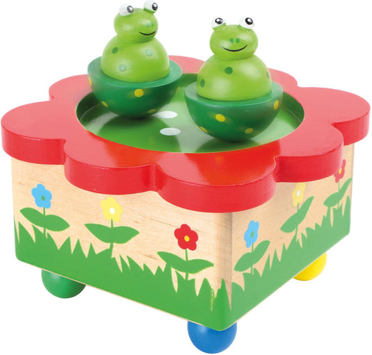 Small foot - houten muziekdoos kikker