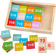 Bigjigs toys houten rekenspel - bigjigs - tafels oefenen - compact doosje met 81 opgaves
