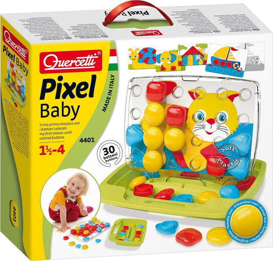 Quercetti pixel baby insteekmozaïek poes