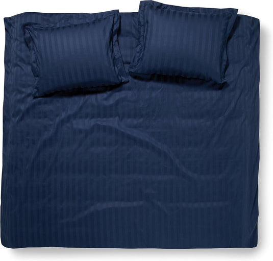Damai linea - dekbedovertrek - 240x200 220 cm - lits-jumeaux - indigo + 2 kussenslopen 60x70