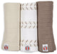 Lodger swaddler - hydrofiele doeken - crème - 70x70cm - 3 stuks - biologisch katoen