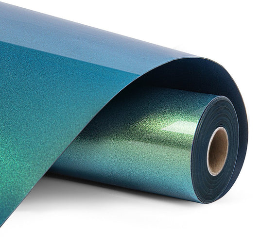 Loklik heat transfer vinyl chameleon - gold to green- 30.5 x 90 cm
