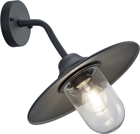 Trio brenta - wandlamp - antraciet - excl. 1x e27 40w - buitenverlichting - ip44