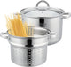 Klausberg 7738 - kookpan met pasta inzetpan - 2 delig - 24 cm - 7.5 liter - rvs - alle warmtebronnen 14