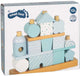 Small foot - houten stapelhuis blauw - 18dlg.
