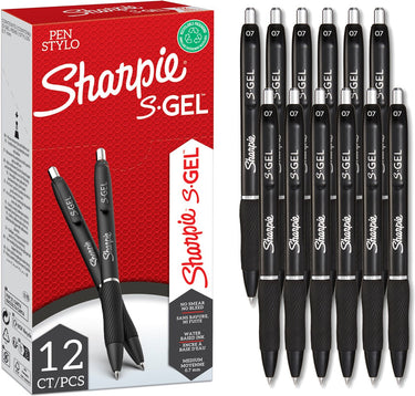 Sharpie s-gel | gelpennen | medium punt (0,7 mm) | zwarte inkt | 12 stuks
