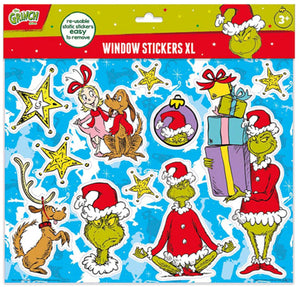 Totum the grinch raamstickers xl - verplaatsbare niet permanente herbruikbare stickers - creatief speelgoed vanaf 3 jaar raam deco