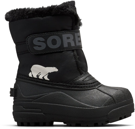 Sorel childrens snow commander™ boot youth unisex little snowboots - black, charcoal - maat 30