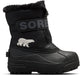Sorel childrens snow commander™ boot youth unisex little snowboots - black, charcoal - maat 26