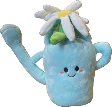 Take me home knuffel plant pluche - gieter met bloemen, 20cm