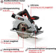Einhell accu cirkelzaag tp-cs 18 190 li bl solo - power x-change - 18 v li-ion - koolborstelloze motor - 3.800 t min - ø190x20 30 mm 24 t - max. zaagdiepte: 90° 45°: 65 45 mm - excl. accu en lader