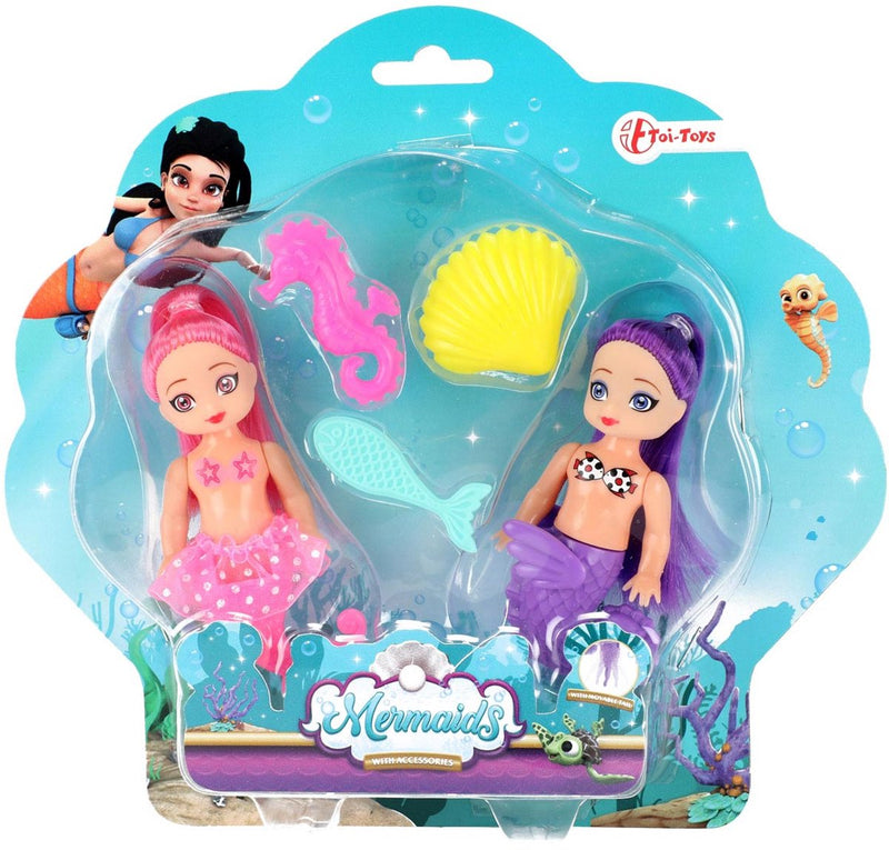 Load image into Gallery viewer, Toi-toys mermaids zeemeerminpop met accessoires, 12cm
