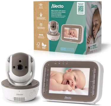 Alecto dvm200mbe - babyfoon met camera en 4.3 kleurenscherm, wit bruin