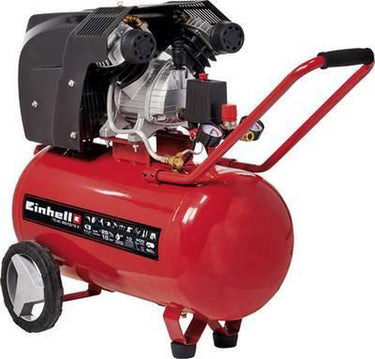 Einhell elektrische compressor te-ac 400 50 10 v - 2200 w - 10 bar - 50 l tank - aanzuigcapaciteit: 400 l min - oliegesmeerd - riemaandrijving