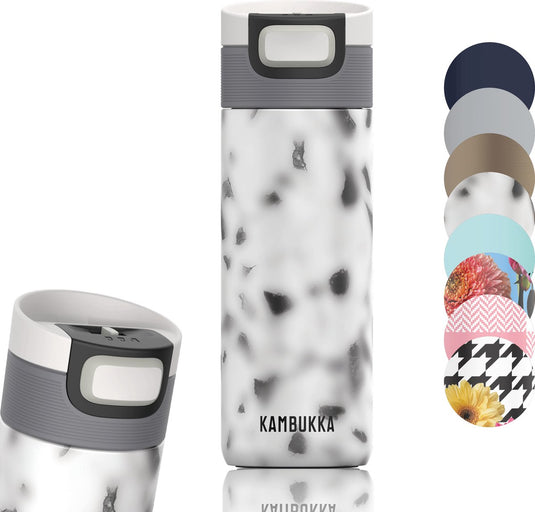 Kambukka etna thermosbeker 500 ml - makkelijk reinigen - lekvrije koffiebeker - foggy terrazzo