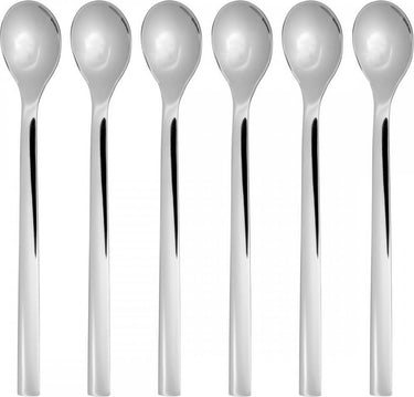 Wmf nuova - latte macchiato lepels - 6-delig - 19 cm - rvs - vaatwasserbestendig