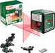 Bosch quigo iii - kruislijnlaser - inclusief universele klem mm2 - adapter plaat - batterijen