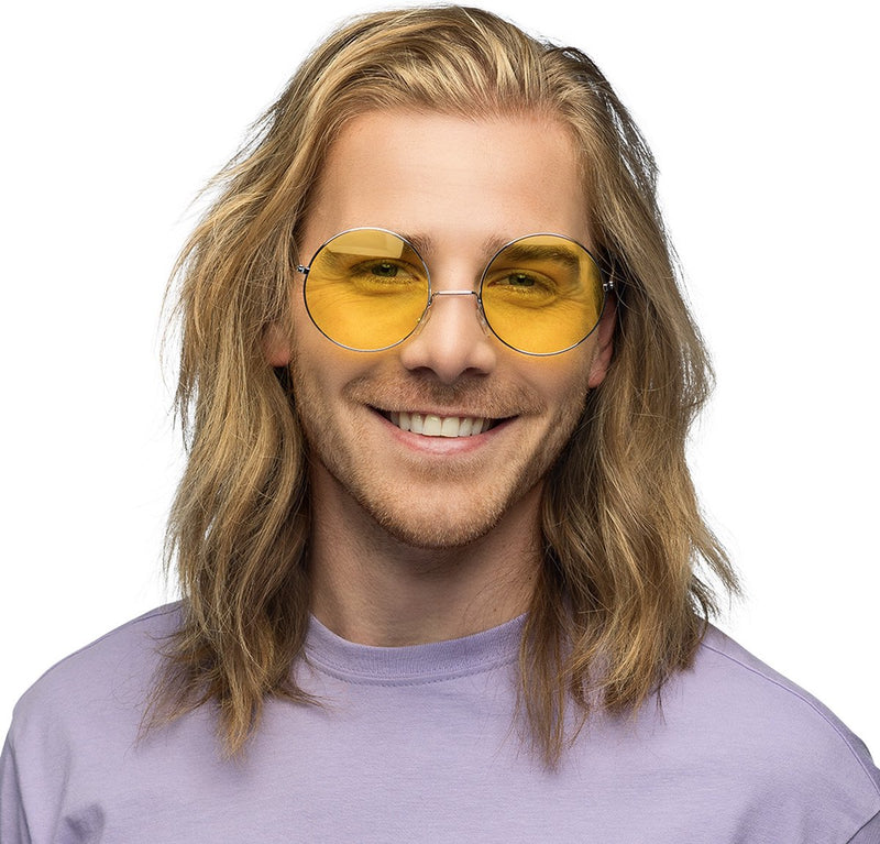 Load image into Gallery viewer, Boland partybril hippie xl geel
