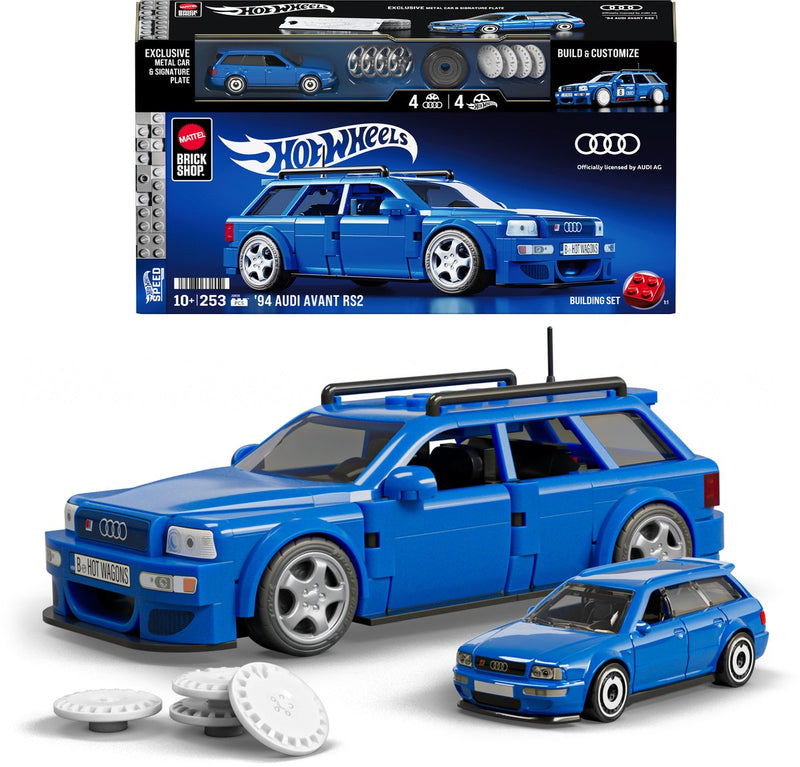 Load image into Gallery viewer, Mattel brick shop hot wheels speed serie - '94 audi avant rs2 - bouwspeelgoed - 252 onderdelen
