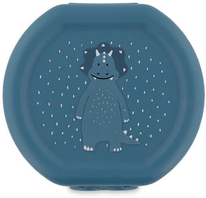 Trixie set van twee snackdoosjes met clip – mr. triceratops - makkelijk te openen – bpa-vrij – voor school en onderweg
