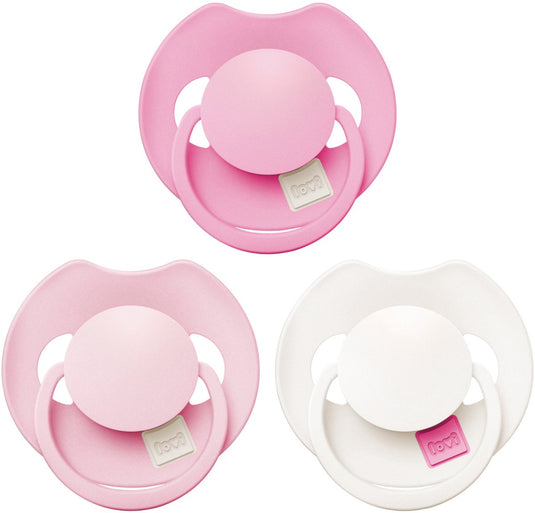 Difrax lovi fopspeen dynamisch - prime tutti frutti - 18+ maanden - roze - 3 stuks